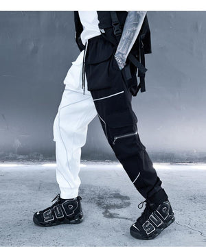 VXR1 Reflective Cargo Pants , - Streetwear Cargo Pants - Slick Street