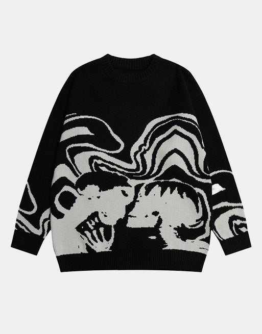X-Ray Sweater Black, XS - Streetwear Sweater - Slick Street