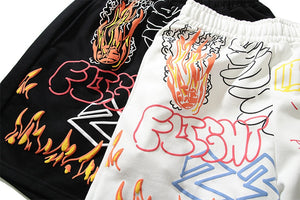 Cactus Fire Shorts , - Streetwear Shorts - Slick Street