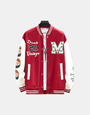 Dunk 21 Vintage Varsity Jacket , - Streetwear Jacket - Slick Street