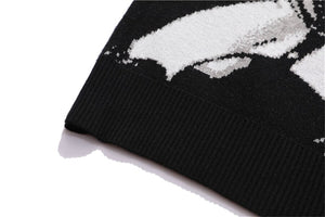 Vintage Japanese Anime Girl Knitted Sweater , - Streetwear Sweatshirts - Slick Street