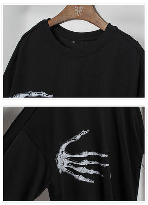 Skeleton Hand T-Shirt , - Streetwear Tee - Slick Street