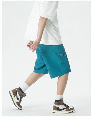 Y2K Centered Zipper Style Shorts , - Streetwear Shorts - Slick Street