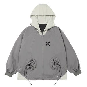 Dark 11 Techwear Jacket Gray, XS - Streetwear Jacket - Slick Street