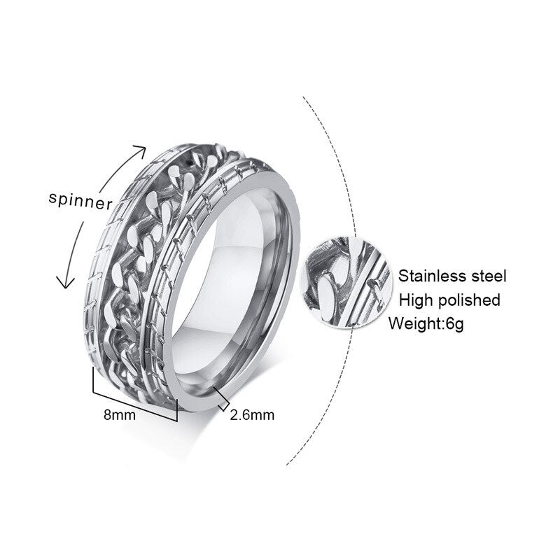 IV Spinner Ring ,  - Streetwear Jewellery - Slick Street
