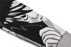 Vintage Japanese Anime Girl Knitted Sweater , - Streetwear Sweatshirts - Slick Street