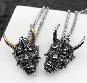 Demon Samurai Necklace , - Streetwear Jewellery - Slick Street