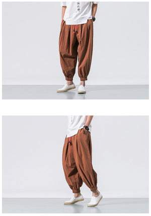 Red String Harem Pants , - Streetwear Pants - Slick Street