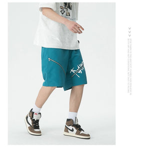 Y2K Centered Zipper Style Shorts , - Streetwear Shorts - Slick Street