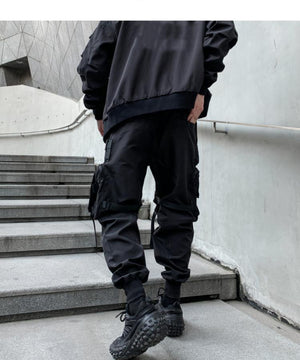 BlackOut Cargo Pants V2 , - Streetwear Cargo Pants - Slick Street