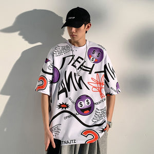 Dollar Emoji Graphic T-Shirt , - Streetwear T-Shirts - Slick Street