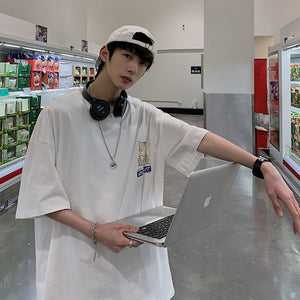 Midnight Canteen Cat Graphic T-Shirt , - Streetwear T-Shirts - Slick Street