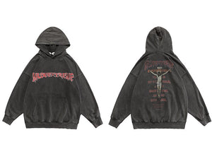 MADEEXTREME 'The Lord' Washed Hoodie , - Streetwear Hoodie - Slick Street