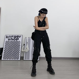 Dark Ribbons Cargo Pants , - Streetwear Cargo Pants - Slick Street