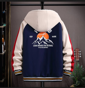 XDJH Hooded Varsity Jacket , - Streetwear Jacket - Slick Street