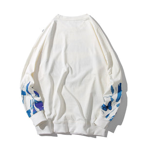 Butterfly Fire Flame Sweatshirt , - Streetwear Sweatshirts - Slick Street