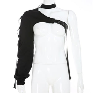 One Shoulder Top , - Streetwear Tops - Slick Street