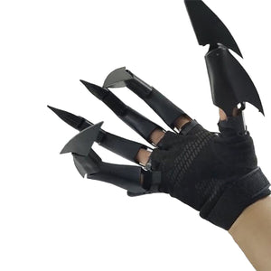 Detachable Knuckle Hand Claws Mechanical Gloves - Black , - Streetwear Accessories - Slick Street