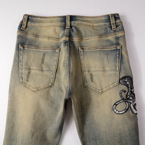 COBRA Snake Denim Jeans , - Streetwear Jeans - Slick Street