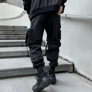 BlackOut Cargo Pants V2 , - Streetwear Cargo Pants - Slick Street
