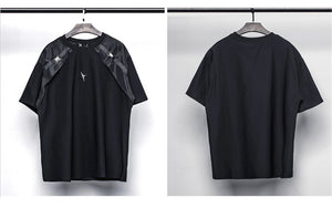 B1 Shoulder Buckle Strap T-Shirt , - Streetwear T-Shirts - Slick Street