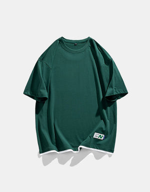 N Solid Label T-Shirt , - Streetwear T-Shirts - Slick Street