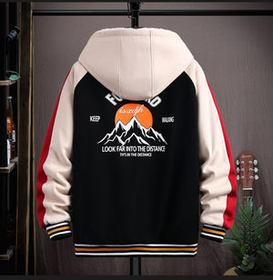 XDJH Hooded Varsity Jacket , - Streetwear Jacket - Slick Street