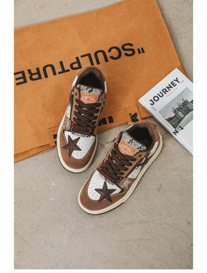Star Eli1 Skate Sneakers - Brown , - Streetwear Shoes - Slick Street