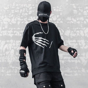 Skeleton Hand T-Shirt , - Streetwear Tee - Slick Street