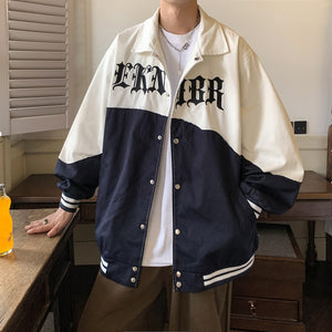 Dual Tone Split Button Up T-Shirt Navy, XS - Streetwear T-Shirts - Slick Street