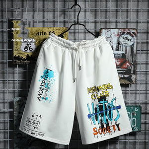 BEMESTTO Infamous Club Vatos Society Shorts White, XS - Streetwear Shorts - Slick Street