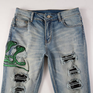 COBRA Snake Denim Jeans , - Streetwear Jeans - Slick Street