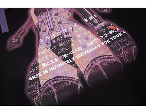 Manga Girl Kanji Anime Graphic T-Shirt , - Streetwear T-Shirts - Slick Street