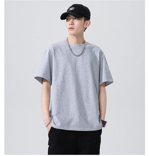 Pure Cotton Cashmere T-Shirt Light Gray, XS - Streetwear Tee - Slick Street