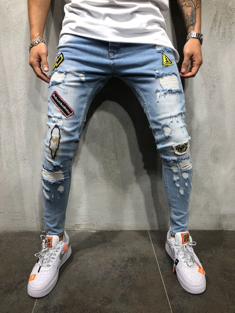 xBadges Distressed Skinny Jeans ,  - Streetwear Jeans - Slick Street