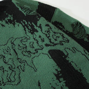 Monochrome Distressed Sweater , - Streetwear Sweater - Slick Street