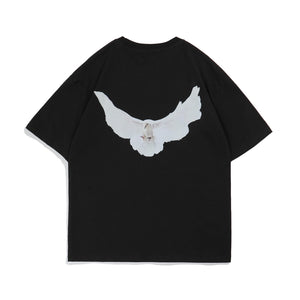 Peace Dove Crewneck T-Shirt , - Streetwear T-Shirts - Slick Street