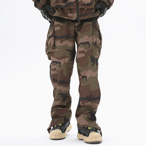 N923 Drawstring Camo Jacket & Cargo Pants Set , - Streetwear Tracksuits - Slick Street
