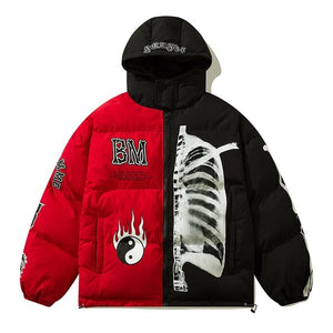 Yin Yang Skeleton Jacket , - Streetwear Jackets - Slick Street