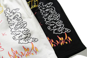 Cactus Fire Shorts , - Streetwear Shorts - Slick Street