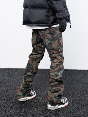 Camo R1 Full Length Pants , - Streetwear Pants - Slick Street