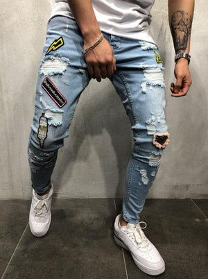 xBadges Distressed Skinny Jeans , - Streetwear Jeans - Slick Street