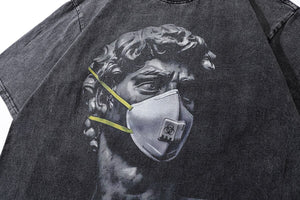 Alexander 'The Great' Mask Sculpture Graphic T-Shirt , - Streetwear T-Shirts - Slick Street