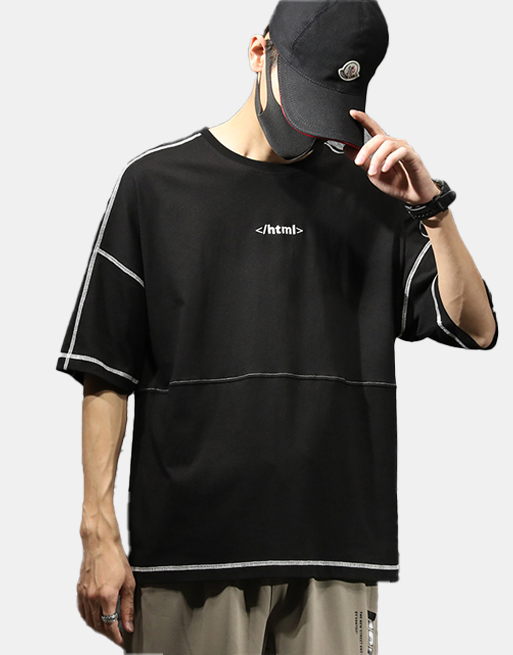 HTML T-Shirt Black, XS - Streetwear Tee - Slick Street