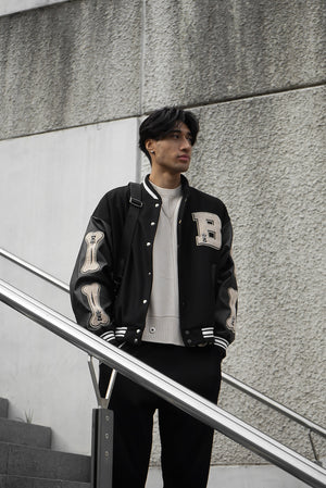 B Bone Bomber Jacket ,  - Streetwear Jackets - Slick Street
