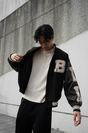 B Bone Bomber Jacket ,  - Streetwear Jackets - Slick Street
