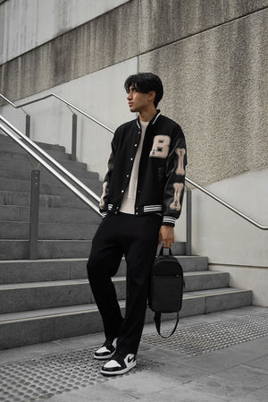 B Bone Bomber Jacket ,  - Streetwear Jackets - Slick Street