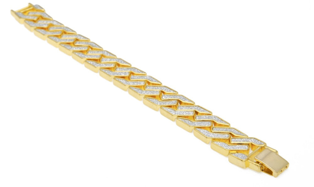 Sand Blast. Iced Cuban Bracelet ,  - Streetwear Jewellery - Slick Street