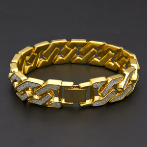 Sand Blast. Iced Cuban Bracelet ,  - Streetwear Jewellery - Slick Street