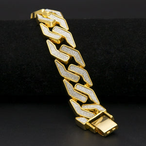 Sand Blast. Iced Cuban Bracelet ,  - Streetwear Jewellery - Slick Street
